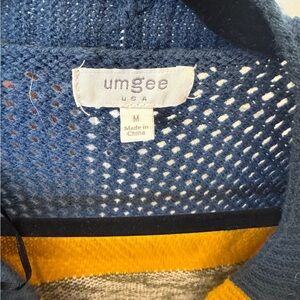 Umgee Navy and Mustard Knit Sweater